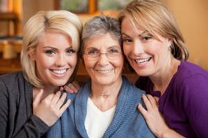 Family photo featuring mother, daughter, and grandmother