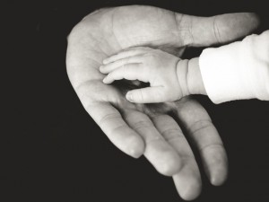 grandparent and grandchild hand
